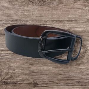 Vtg Levi's Black Leather Casual Outdoor Mens Belt...